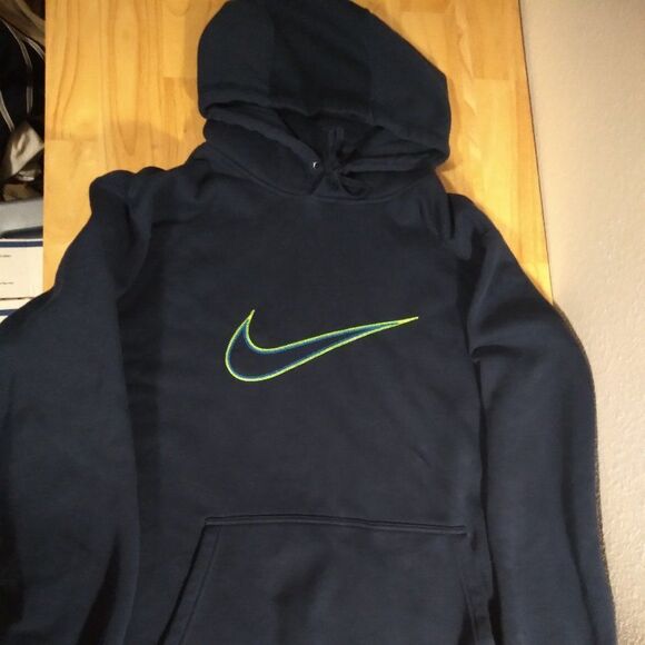 Vintage Nike Swoosh Logo Embroidered Hoodie Sweatshirt - Picture 1 of 10